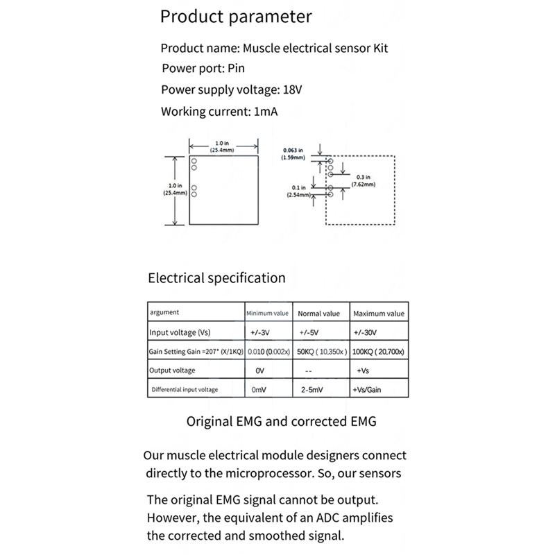 وحدة استشعار كهربائية للعضلات  - مراجعة Muscle Sensor Emg وسعره