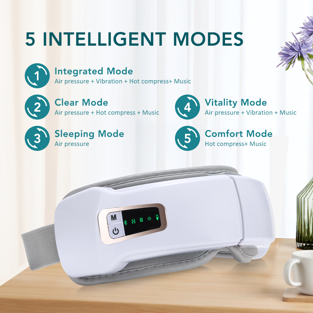 طوي العين ضغط الهواء مدلك وساد - مراجعة Light Therapy Glasses وسعره
