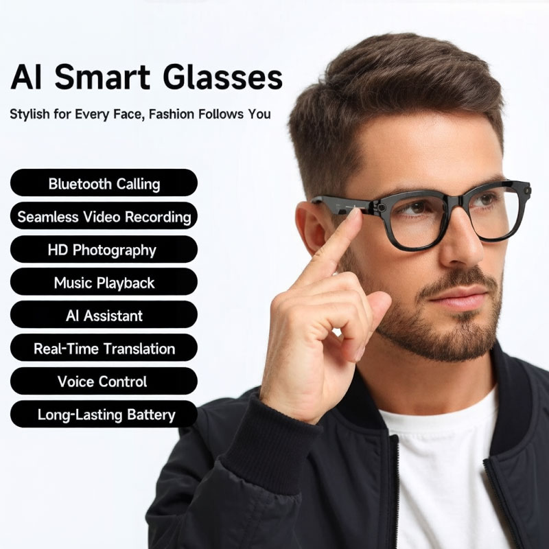 نظارات FLAUNT AI الذكية بكامير - مراجعة Smart Glasses Lens وسعره